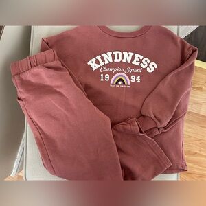 Kindness Champion Squad Kids Sweatsuit - Pink